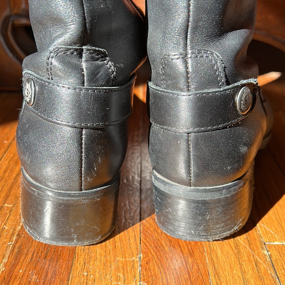 Franco Sarto Women’s Black & Brown Boots Sz 6.5 Leather Upper - Picture 3 of 8